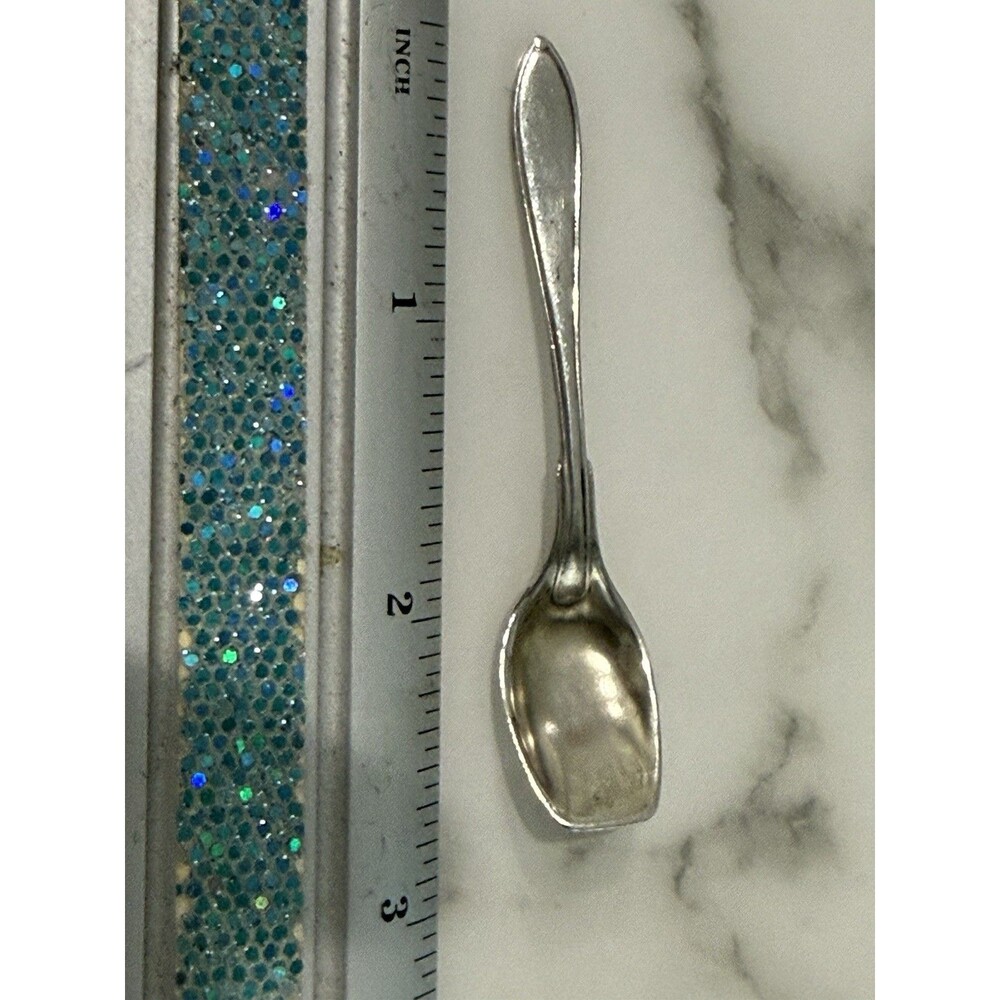 Vintage  Pointed Antique  Sterling Silver 925 Salt Spoon